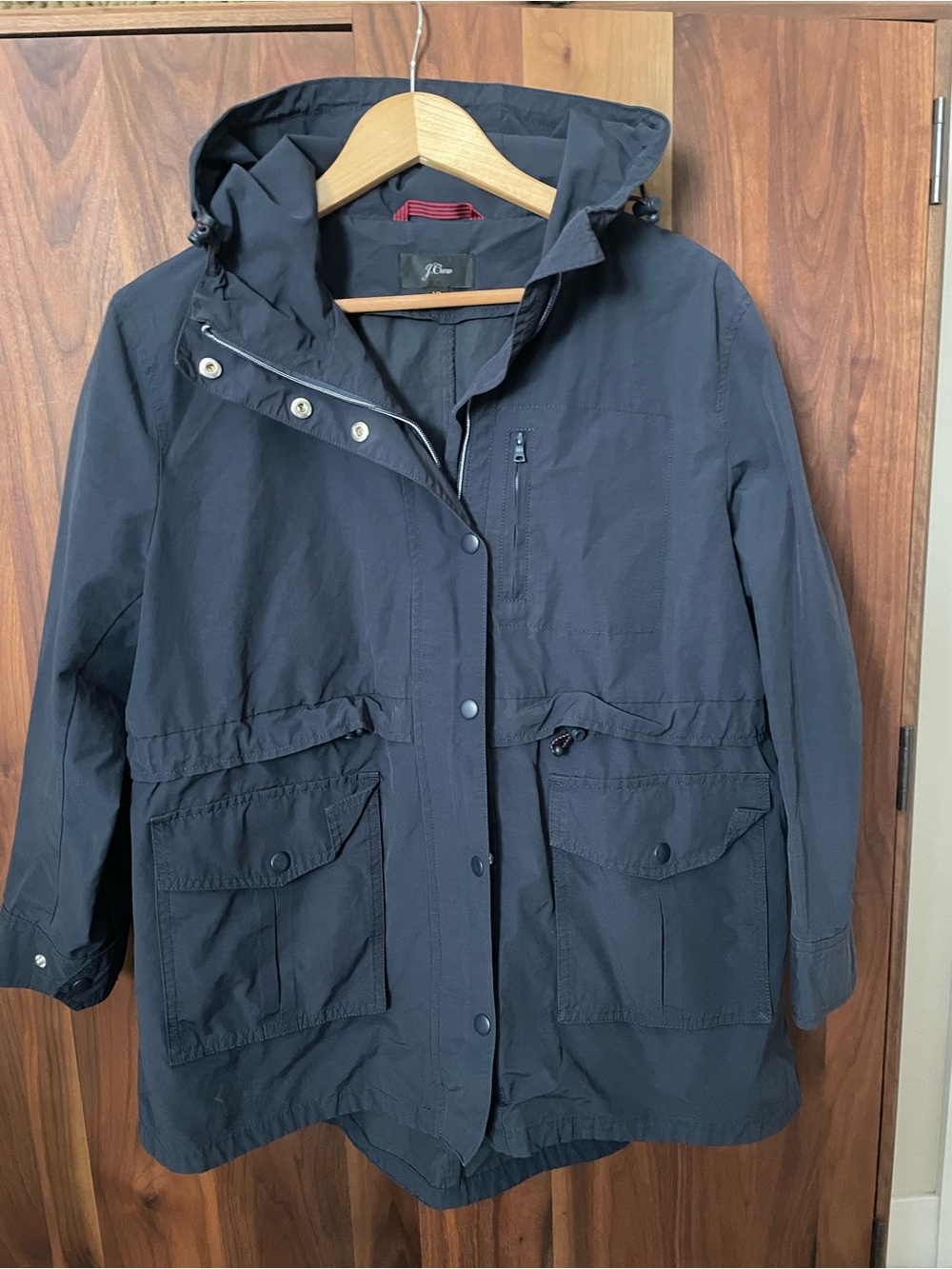 J.Crew Lightweight Hooded Women's Jacket in Navy